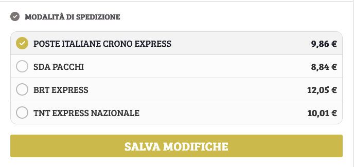 scelta corriere